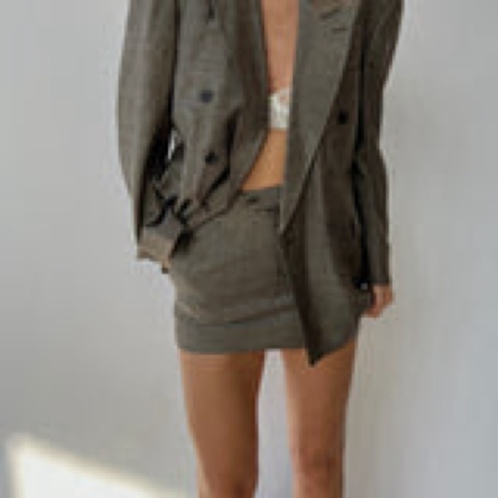 Brown silk/linen Havre Studio Blazer - NWT